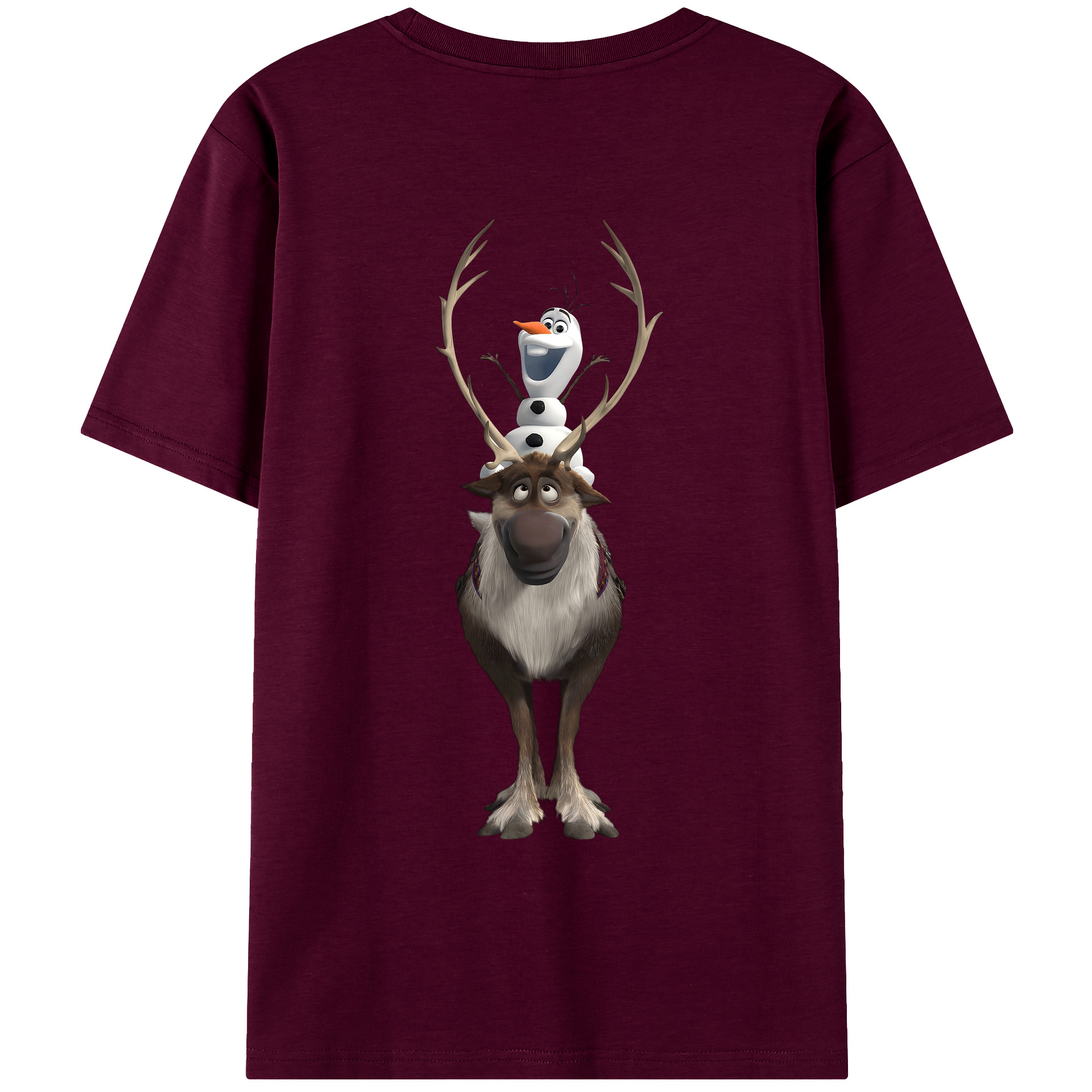 （画像用） アナと雪の女王 アンナ エルサ Frozen Anna Elsa レディース半袖Tシャツ(バックプリント)